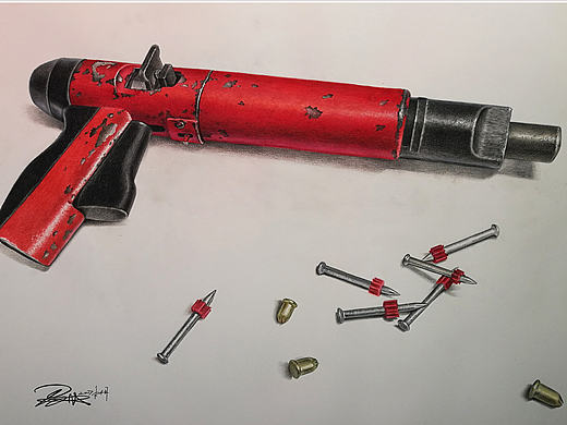 马也国画彩铅水彩视频过程