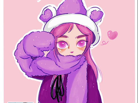 大猫子人物插画设计