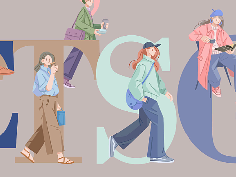扁平人物插画