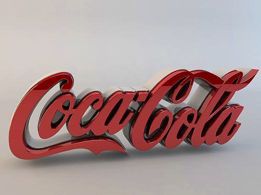 C4D-可口可乐logo立体字