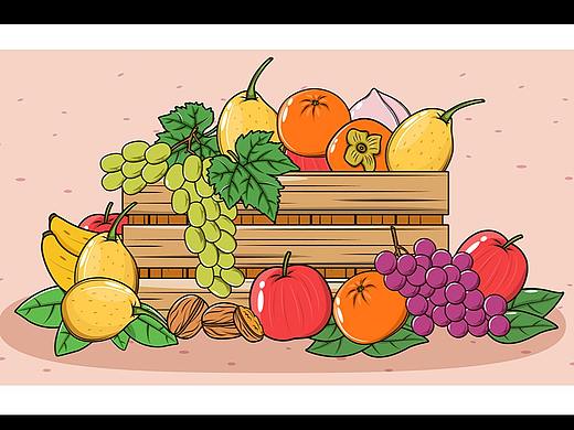 水果插画作品