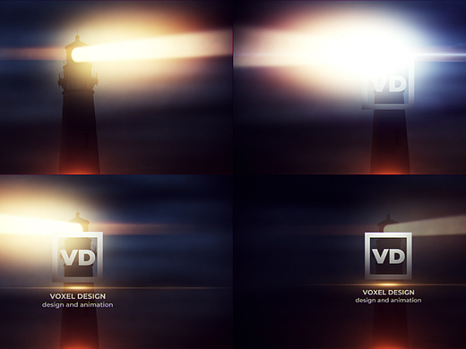 AE模板 | 高清版灯塔光束标志显示