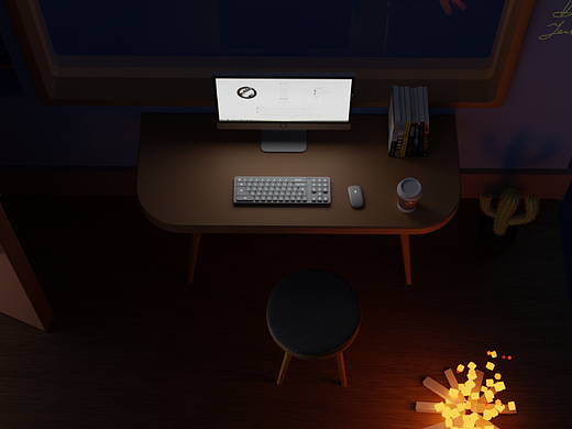 3D房间 XIAOBAI练习（个人主页-ZNjQ2NDY3NTI=） - 场景 - 站酷设计师阿胜asheng原创素材 - 站酷ZCOOL