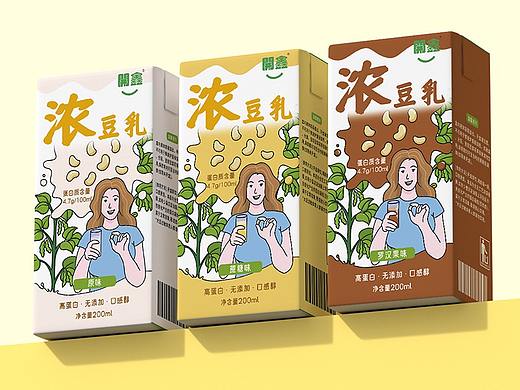 好味道一点点——開鑫浓豆乳包装设计（个人主页-ZNjY0MjExNTI=） - 包装 - 站酷设计师生路第十章原创素材 - 站酷ZCOOL