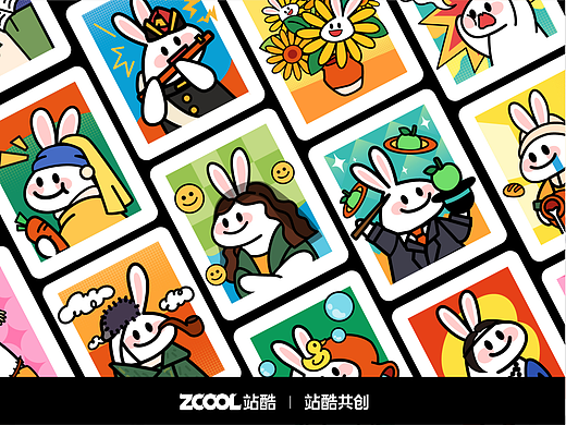 #世界名画100#纸张兔与世界名画