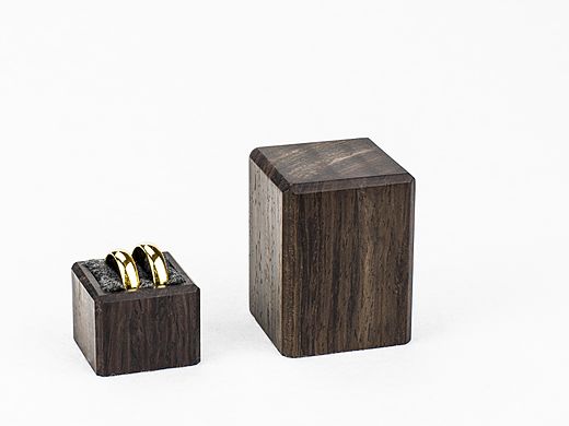 《恒家之造》 创意纯手工木质戒指盒 双人戒指盒 