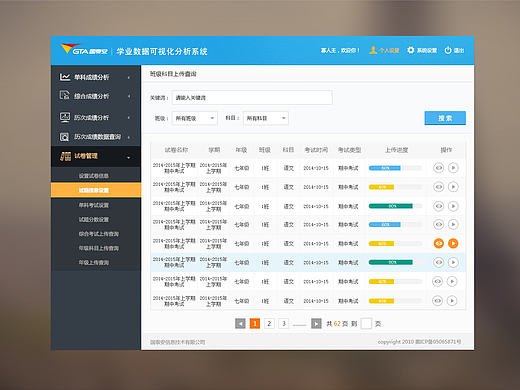 學(xué)業(yè)數(shù)據(jù)分析系統(tǒng)（個(gè)人主頁-ZMjIxMDUzNzY=） - 軟件界面 - 站酷設(shè)計(jì)師迷茫的鹿原創(chuàng)素材 - 站酷ZCOOL