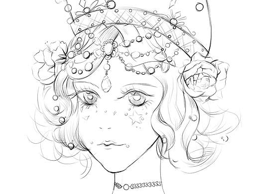 來一張lou娘小線稿（個(gè)人主頁(yè)-ZNDUwMjAzNjQ=） - 單幅漫畫 - 站酷設(shè)計(jì)師奔跑的雅子原創(chuàng)素材 - 站酷ZCOOL