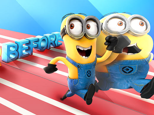 約跑健身APP-banner設計（小黃人版本）（個人主頁-ZMTg5NTU4NDA=） - 運營設計 - 站酷設計師勤奮的小翰翰原創(chuàng)素材 - 站酷ZCOOL