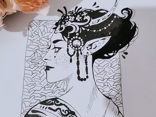 黑白插画