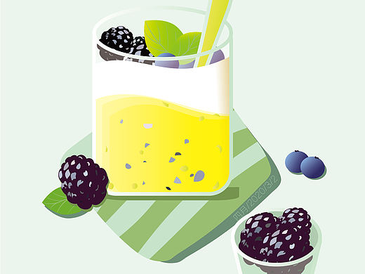 饮品小插画