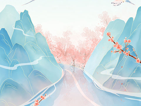 国潮喜鹊报春图