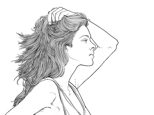 六月插画线稿
