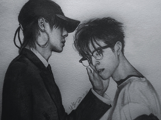 王一博 肖战|插画|创作习作|比一哦_原创作品-站酷zcool