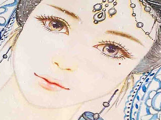 水彩手绘古风插画