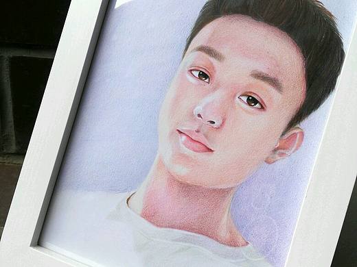 原创手绘-彩铅人像