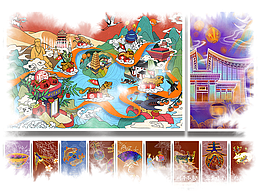 新春H5宣传插画·四川博物院