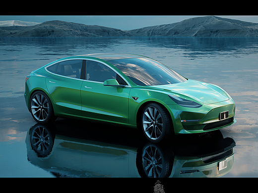 特斯拉Model3_2018UE渲染