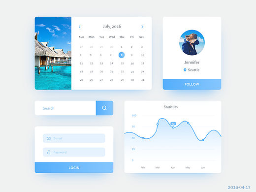 一組UI kit練習(xí)（個(gè)人主頁(yè)-ZMTU5MTc1NzI=） - APP界面 - 站酷設(shè)計(jì)師沈棟原創(chuàng)素材 - 站酷ZCOOL