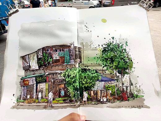 越秀-东濠涌-画画写生
