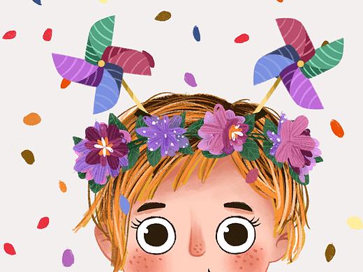 NICE GIRL（个人主页-ZMzEyMzEwMzI=） - 儿童插画 - 站酷设计师张小红灬原创素材 - 站酷ZCOOL