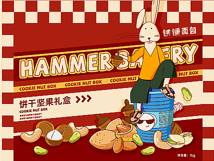 【美式】铁锤面包品牌设计