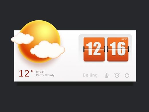 【临摹】天气控件