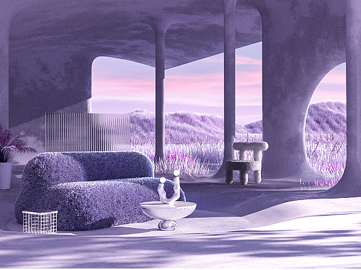 未来梦幻紫家具建筑