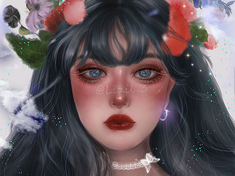 深肤色也是很美的,不知道什么风就叫复古风 板绘