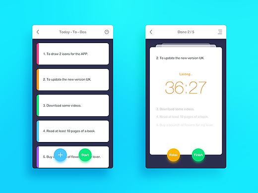 任务管理app概念设计UI