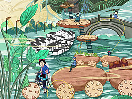 苏州城市印象插画