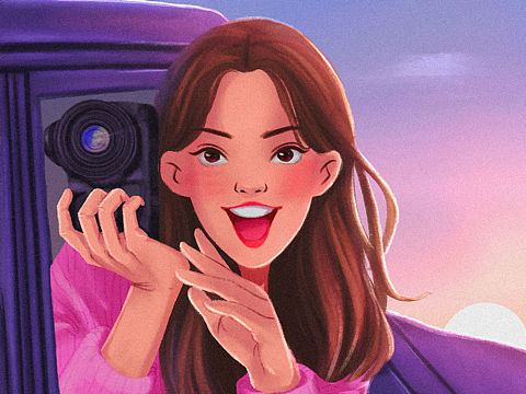 女孩插画