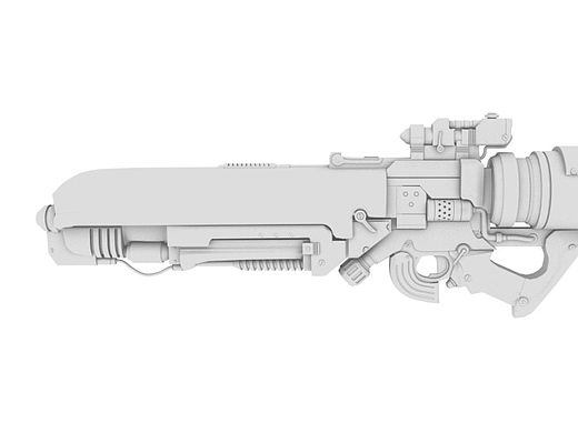 科幻未来系枪械建模练习作品（个人主页-ZMTI1OTUwODA=） - 机械/交通 - 站酷设计师zi_zhen原创素材 - 站酷ZCOOL