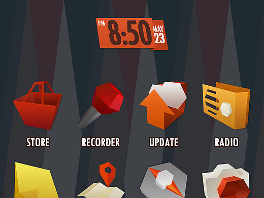 立体图标－折纸风格（附源文件）（个人主页-ZMTc5NTQ0MzY=） - 主题/皮肤 - 站酷设计师Jewkin原创素材 - 站酷ZCOOL