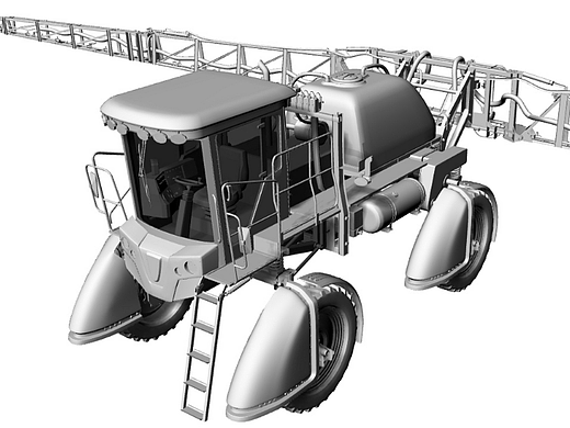 农业灌溉机械迪尔喷雾机撒布机吊具机模型