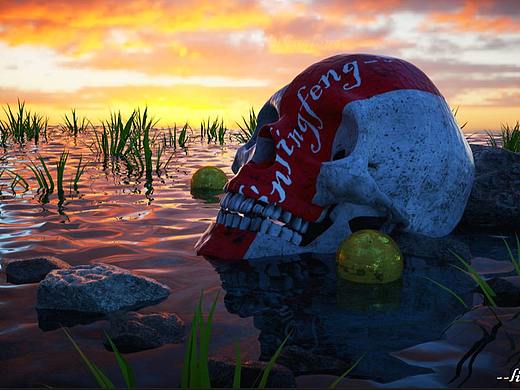 C4D建模水面小场景（个人主页-ZNjYzNDczODA=） - 场景 - 站酷设计师Z883386928原创素材 - 站酷ZCOOL