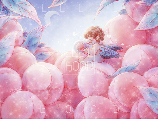 《蜜桃物语》①②（个人主页-ZNTU0NDE1MzY=） - 商业插画 - 站酷设计师六咕lilgood原创素材 - 站酷ZCOOL