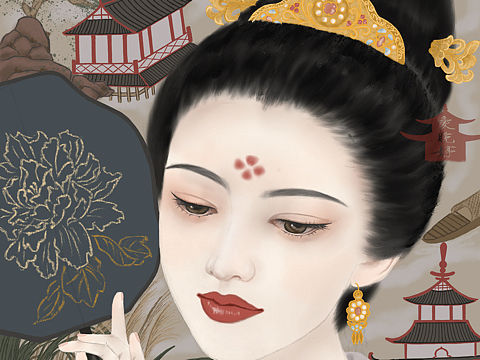 古风插画（个人主页-ZNTQ5NjkwNzY=） - 艺术插画 - 站酷设计师插画爱晚婷原创素材 - 站酷ZCOOL