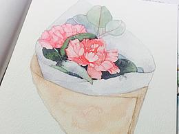 临摹水彩小画