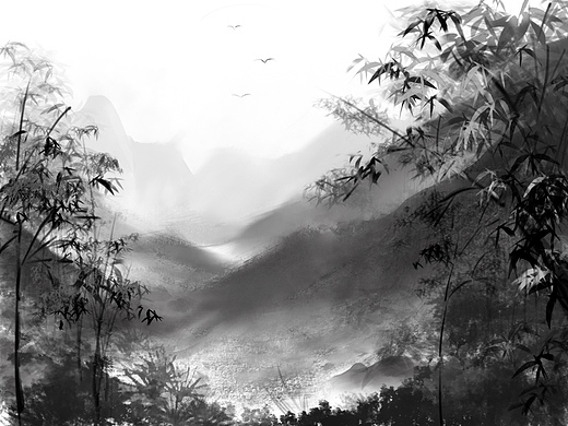 水墨风景