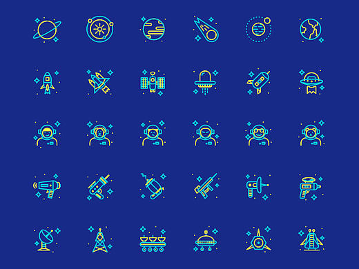 一组太空icon