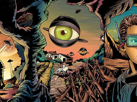 《混沌行走》书籍封面插画