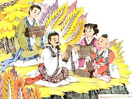 中国风儿童插画   画面