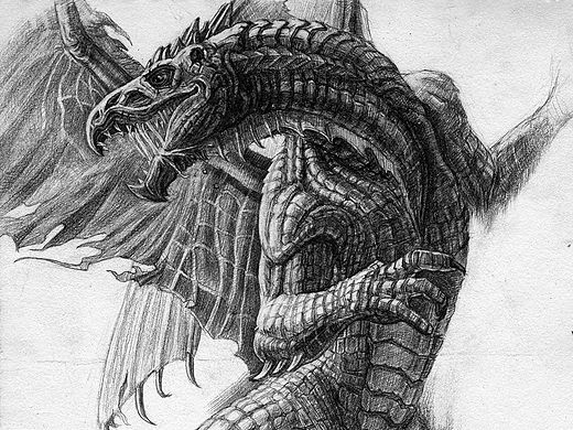 手绘练习：飞龙