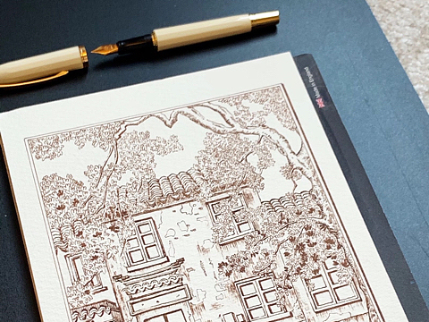 钢笔画|手绘常州|青果巷