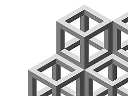 2.5D 黑白灰_抽象几何无缝模式(密集恐惧症者慎入)