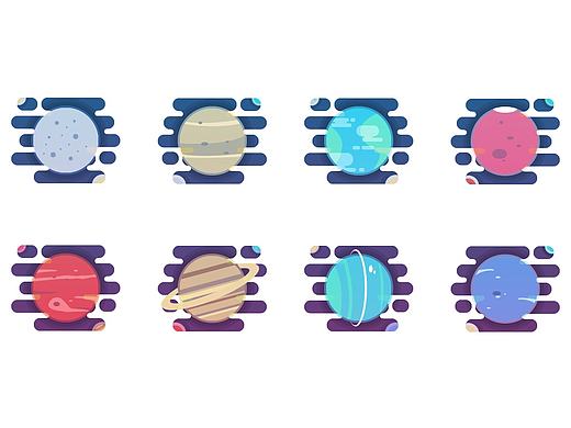 Ai练习:行星图标