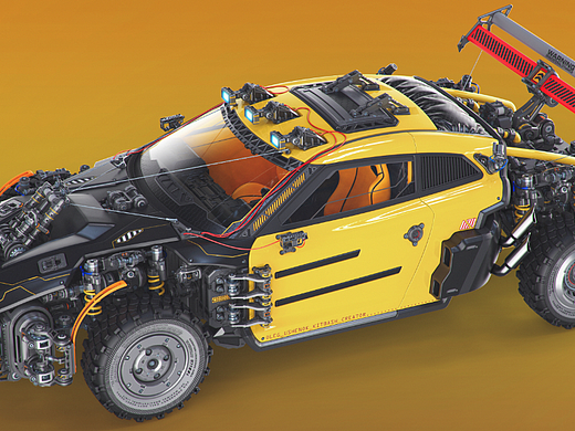 C4D BONE CAR 