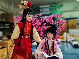 北京絹人—寶黛讀西廂