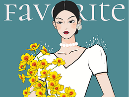 鲜花饼花茶礼盒插图设计-黑太黑生